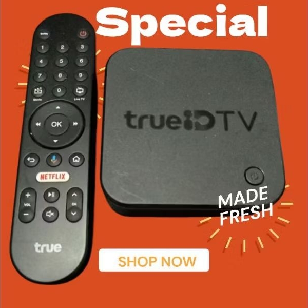 กล่อง TRUE ID V.2 (Android TV) มือสองสภาพดี, มีแอป MonoMax, สั่งงานด้วยเสียงได้ ,รองรับเน็ตทุกเครือข