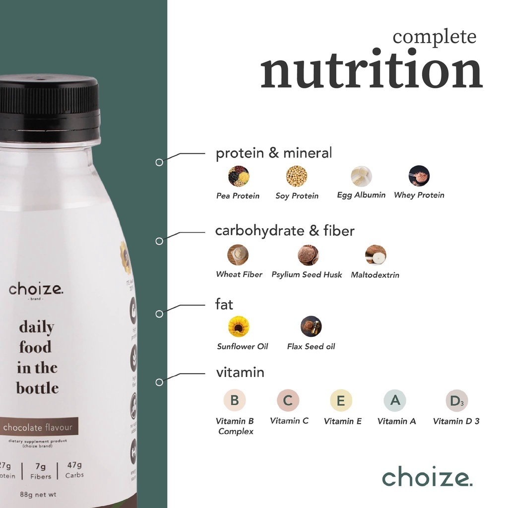Choize dietary supplement Chocolate Flavor 88 g. ช๊อยส์  ผลิตภัณฑ์เสริมอาหาร กลิ่นช็อกโกแลต 88กรัม - รูปที่ 4