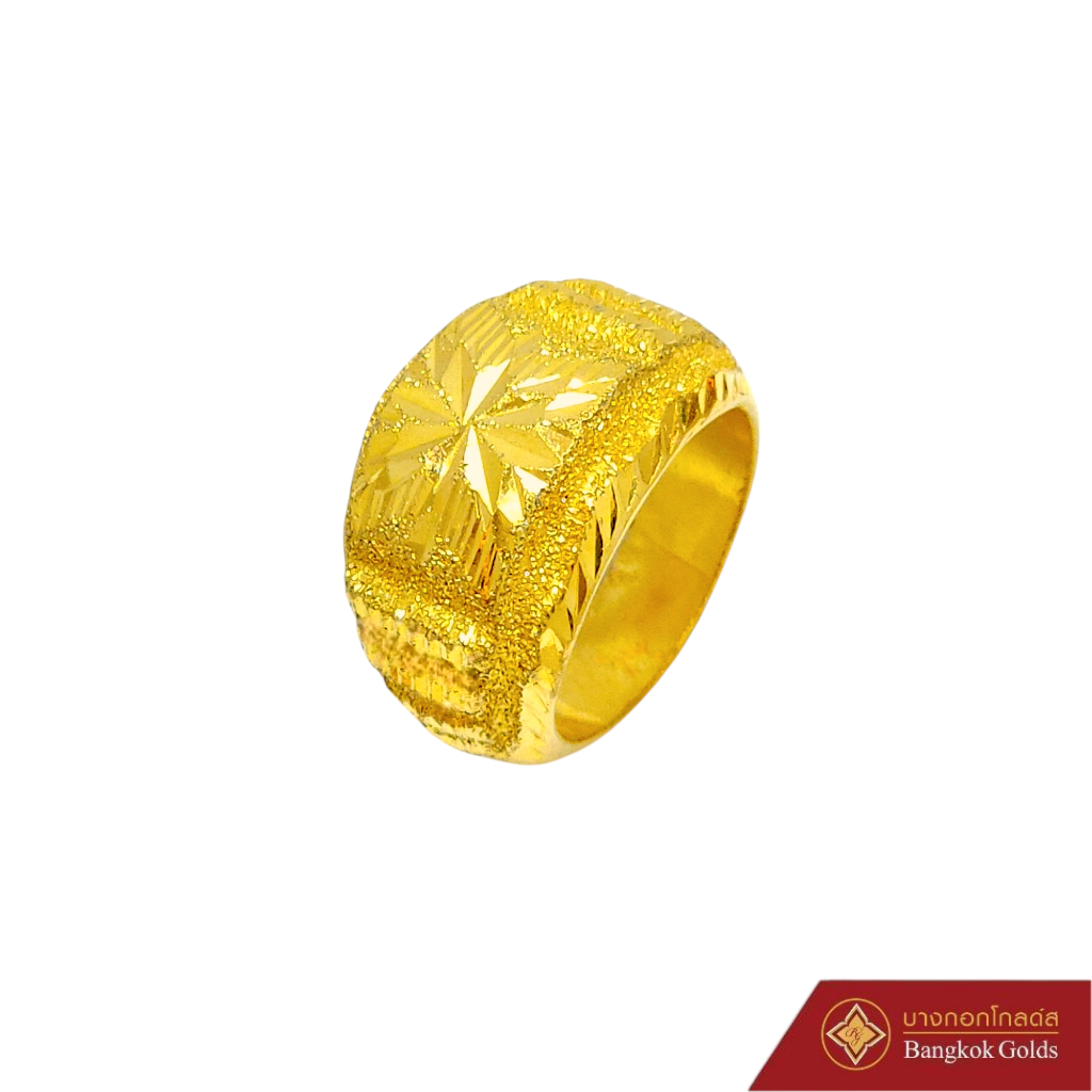 BangkokGolds แหวนทอง 96.5 % น้ำหนัก 2 สลึง เลือกลายได้ ทองแท้ เยาวราช