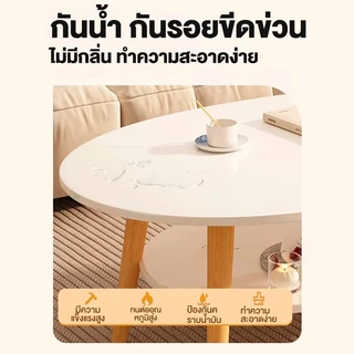 JJM โต๊ะกลาง โต๊ะกาแฟ 120/100/80CM สไตล์เรียบง่าย รับน้ำหนักได้100กก ชั้นเก็บของสองชั้น วางข้างโซฟา