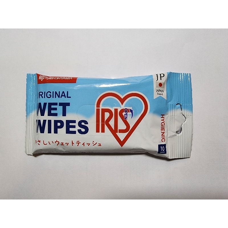 ❤️ส่งไวส่งถูก👍 Wipes ผ้าเช็ดทำความสะอาดผิว ทิชชู่เปียก IRIS OHYAMA สูตรแอลกอฮอล์พร้อมฆ่าเชื้อโรค มีอโลเวล่าแพ็ค 10แผ่น