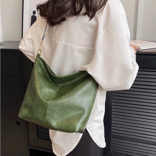 Fashion กระเป๋าสะพายข้าง หนัง PU ทรงTOTE ไม่มีลาย แฟชั่น สไตล์เกาหลี B-901