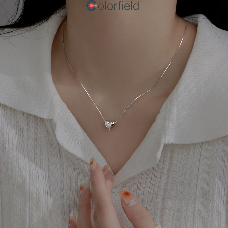 Colorfield  สร้อสคอ สไตล์มินิมอล แฟชั่น จี้รูปหัวใจ น่ารัก สำหรับผู้หญิง เข้ากับทุกการแต่งกาย  ไม่ทําให้แพ้ง่าย