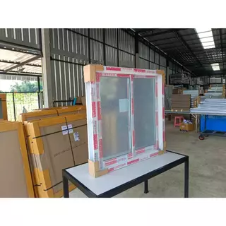 หน้าต่างบานเลื่อน อลูมิเนียม 2 ช่อง 80x80 cm.[ถูกสวยดีมีคุณภาพ][ล็อกซ้าย-ขวา][วงกบขอบใหญ่][สินค้าคุณภาพราคาถูก][ส่งไว].