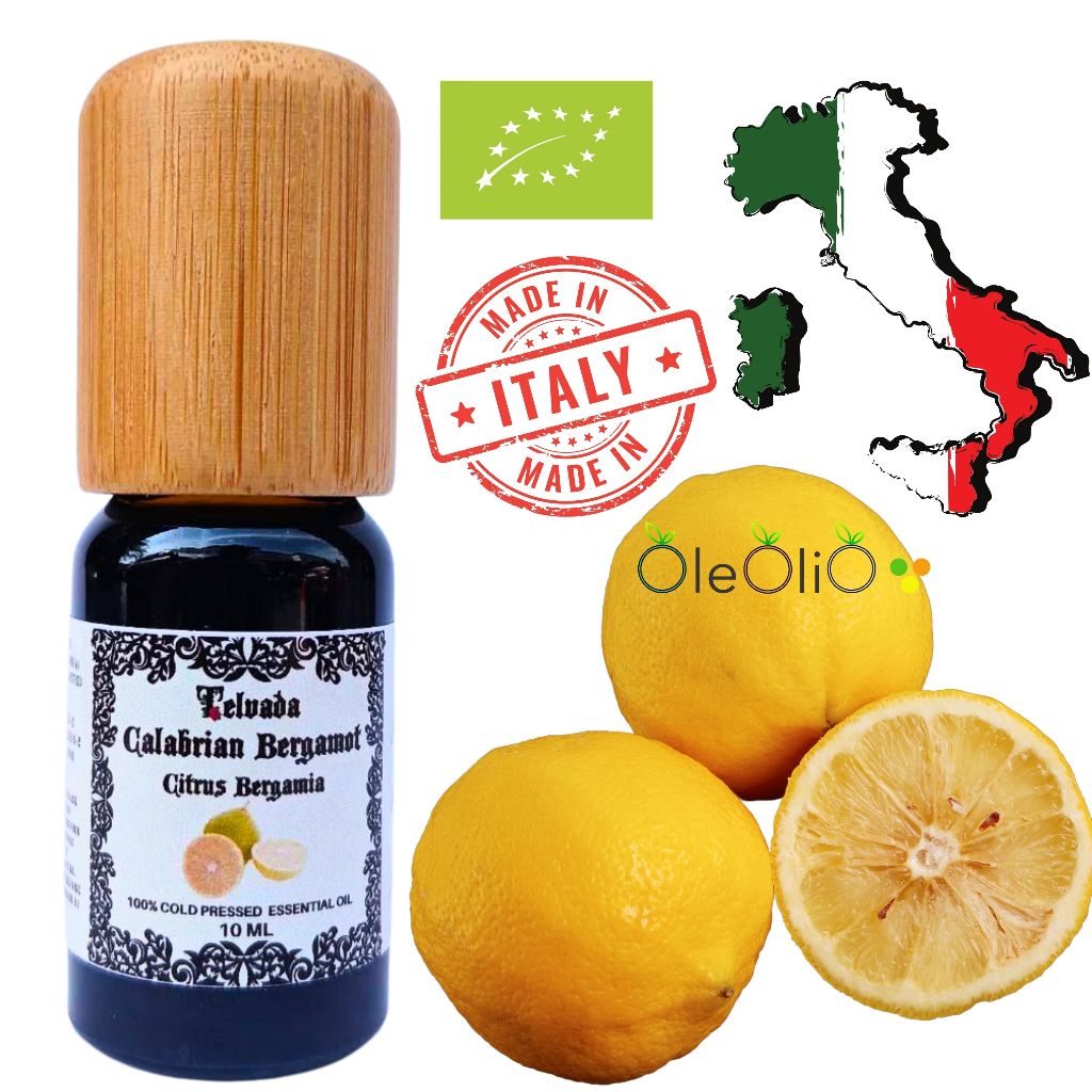 Calabrian Bergamot Organic Cold-pressed Essential Oil น้ำมันหอมระเหย เบอร์กาม๊อต ออร์แกนิค สกัดเย็น