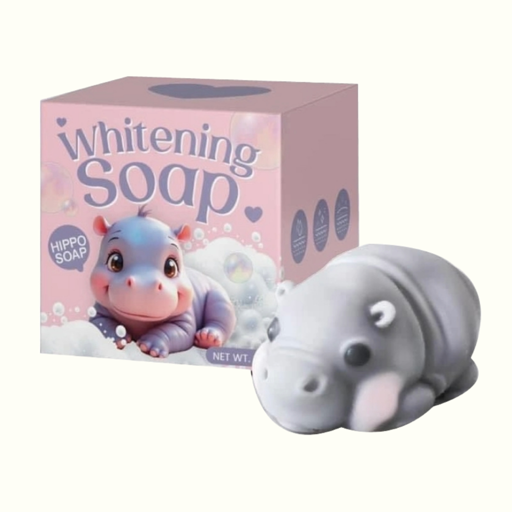 สบู่ หมูเด้ง HIPPO SOAP ผิวกระจ่างใส 1 ก้อน 30 กรัม