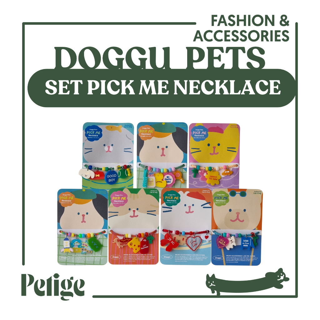 DOGGU PETS SET PICK ME NECKLACE สร้อยคอสำหรับสัตว์เลี้ยง