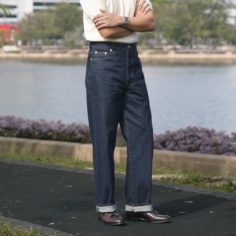 Contemp Jeans : High-Rise Selvedge Denim 16oz : Japan Fabric from Kuroki (Regular Fit)