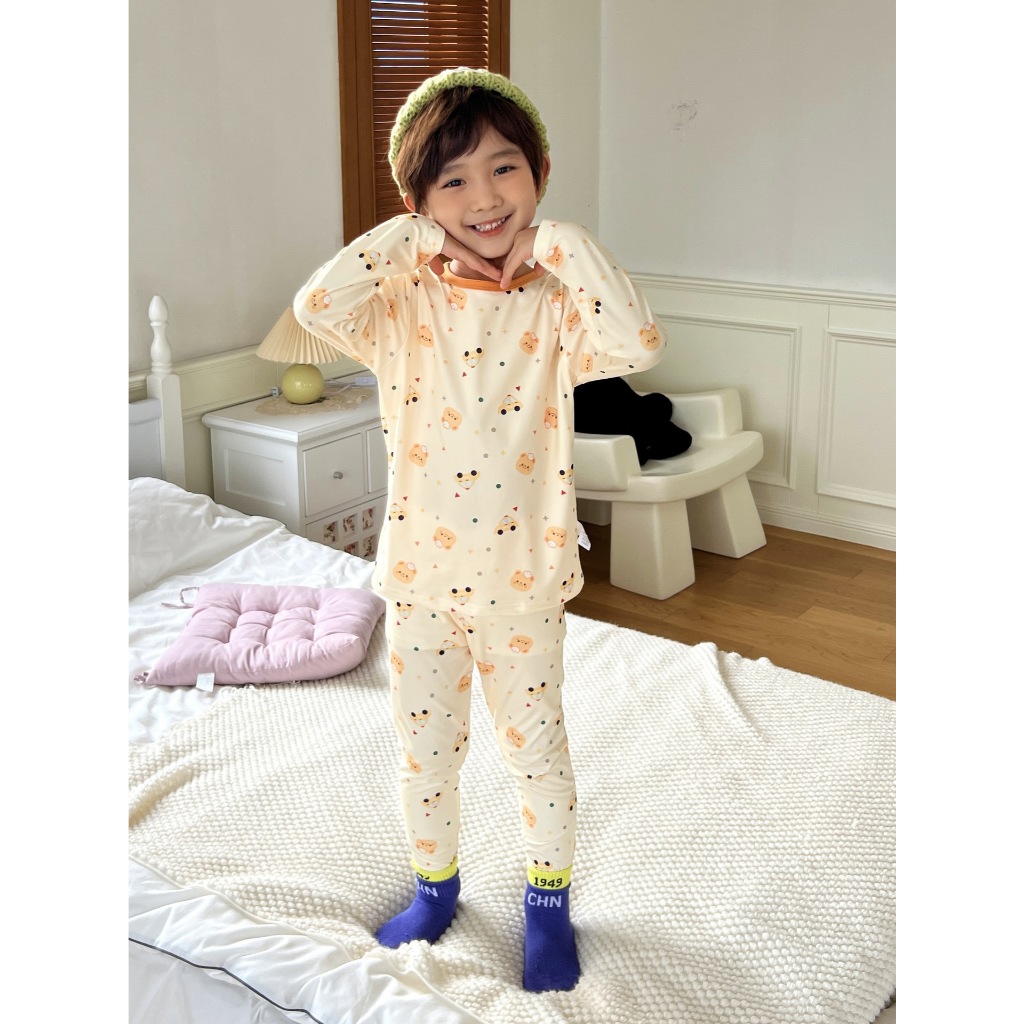 Little Piglet พร้อมส่ง ชุดนอนเด็ก เแขนยาว ขายาว คอตตอน รูปที่ 4