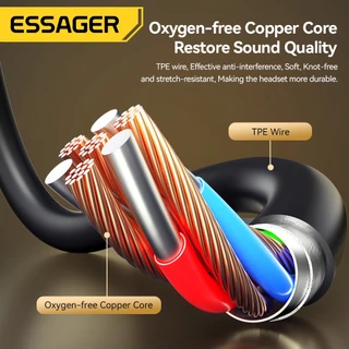 Essager Samsung คอมพิวเตอร์พีซีเฮดโฟนแบบมีสายอินเอียร์3.5มม. พร้อมไมโครโฟนสำหรับ Xiaomi เรดมี่หูฟังหูฟังสมาร์ทโฟน