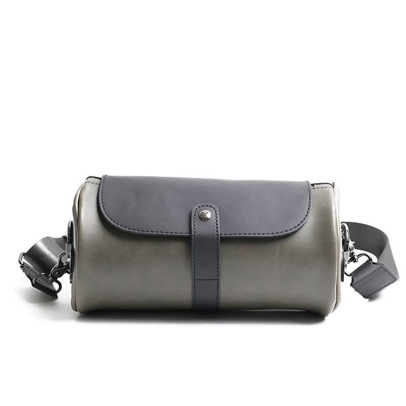 (ส่งจากไทย)กระเป๋าสะพายไหล่ ทรงกระบอก คุณภาพสูง แฟชั่นแนวสตรีท - รูปที่ 3