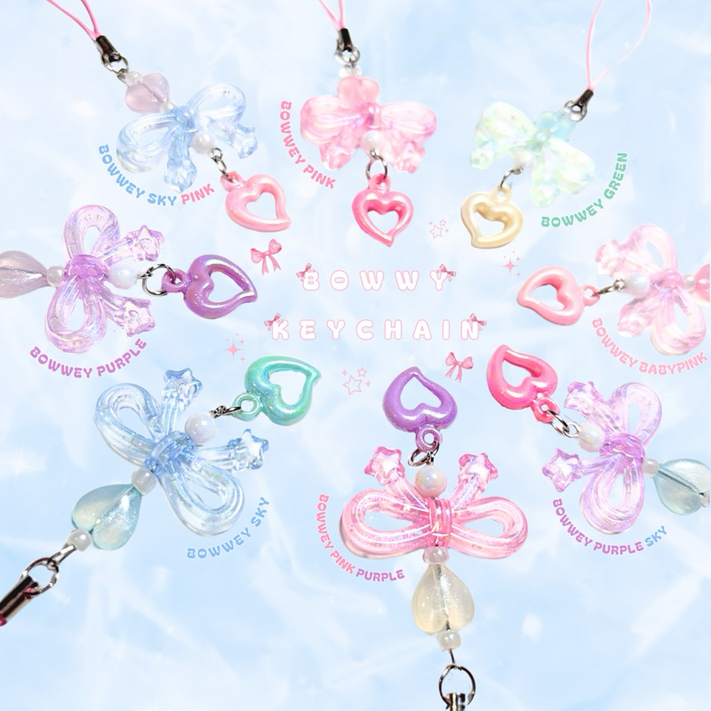🎀  Bowwy Keyring ที่ห้อยพวงกุญแจเรืองแสงน้องโบว์วี่ 🎀