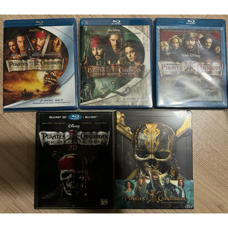 pirates of the caribbean bluray ภาค 1-2-3-4-5 ทุกภาคซับเสียงไทย(มีรายละเอียด) แผ่นสวย