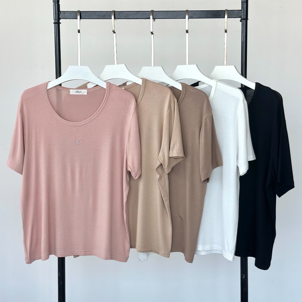 Atipashop - CYRUS TOP เสื้อยืด แขนสั้น คอกลม ผ้าสลาฟ ใส่สบาย