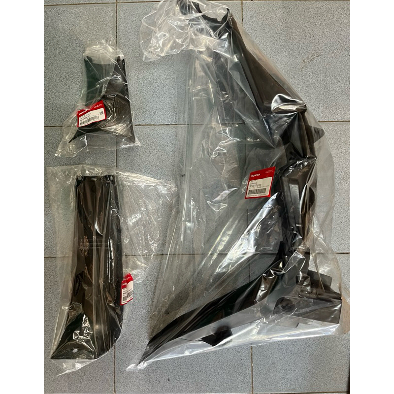 ชิ้นดำเวฟ125Sหัวเถิก/เวฟ125Sหน้าแหลม/เวฟ125iหน้าแหลมแท้ศูนย์ได้3ชิ้น