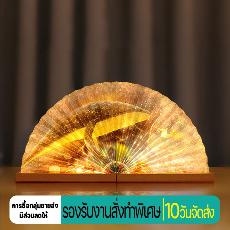 โคมไฟตั้งโต๊ะ LED รูปทรงพัดลมในหอพัก หรี่แสงได้ 180° โคมไฟตั้งโต๊ะเรียบง่าย ของขวัญองค์กร ของตกแต่งบ้าน แสงนวลๆ