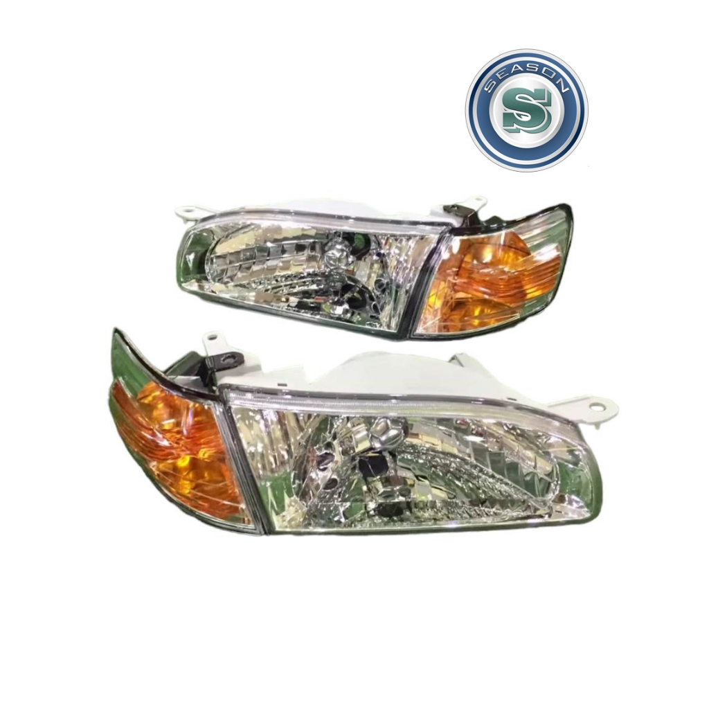 ไฟหน้า+ไฟมุม AE-111  สีดำ/สีขาว มุมส้ม ไฟหน้าแต่ง เออี 111  ae110 ae111 collora 1996-1998