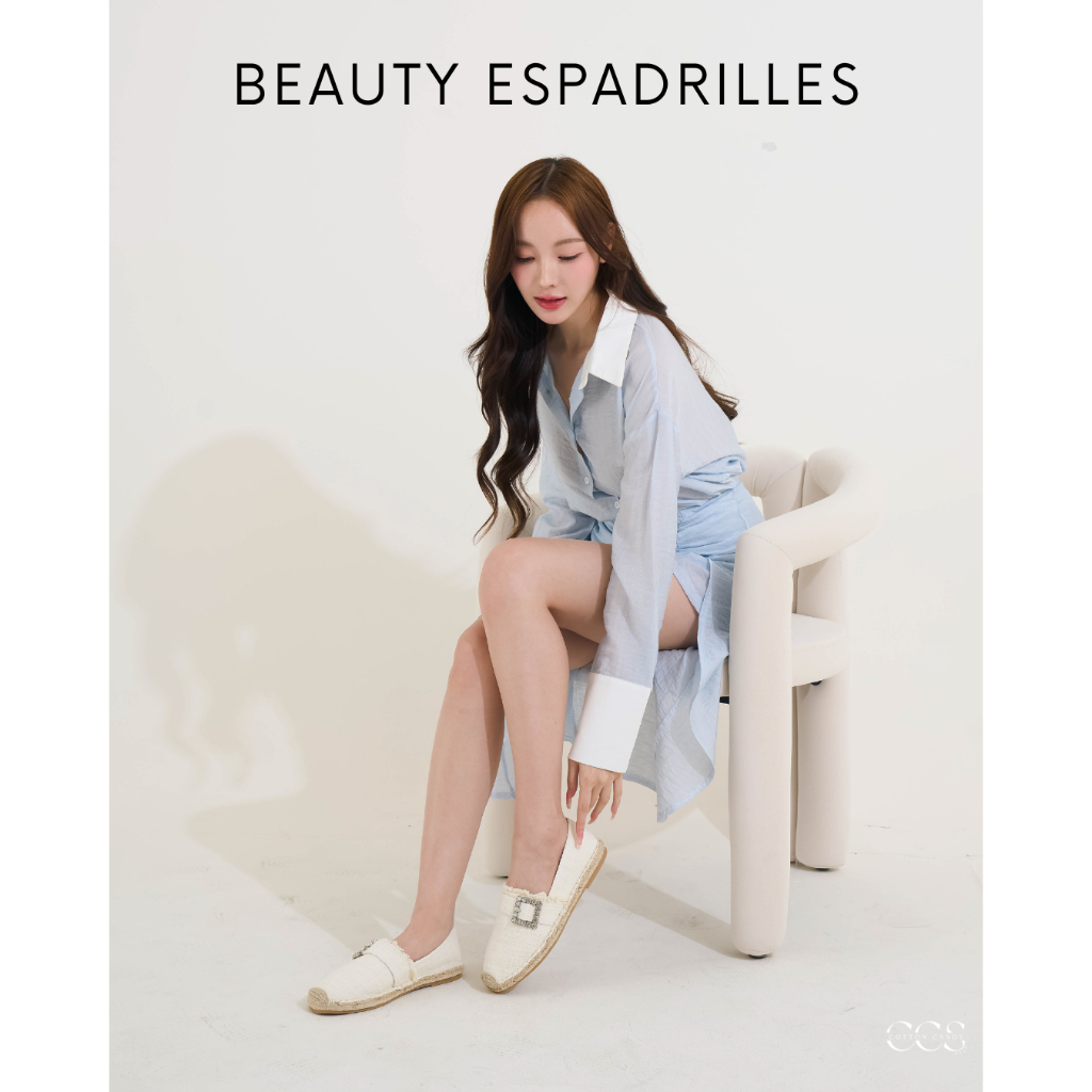 CCS - รองเท้าคัชชู  Beauty Espadrilles รองเท้าทำงาน รองเท้าใส่เที่ยวน่ารัก รองเท้าพื้นสาน (998-8) Co
