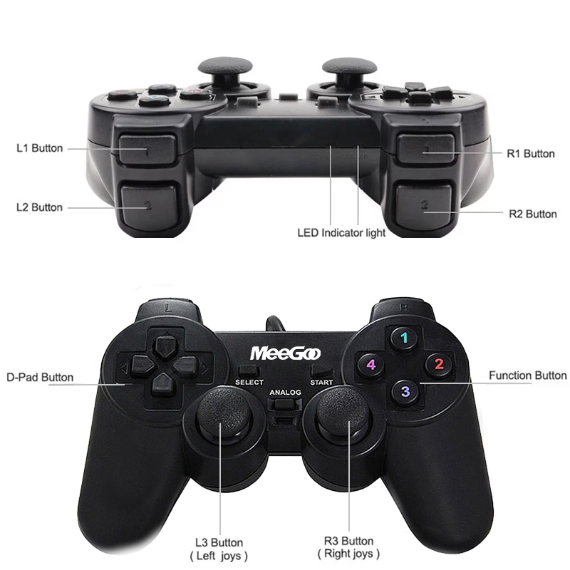 MeeGoo จอยสติ๊กเกมแบบมีสาย USB Joy stick จอยเกมส์ คอนโทรลเลอร์ For PC/Windows