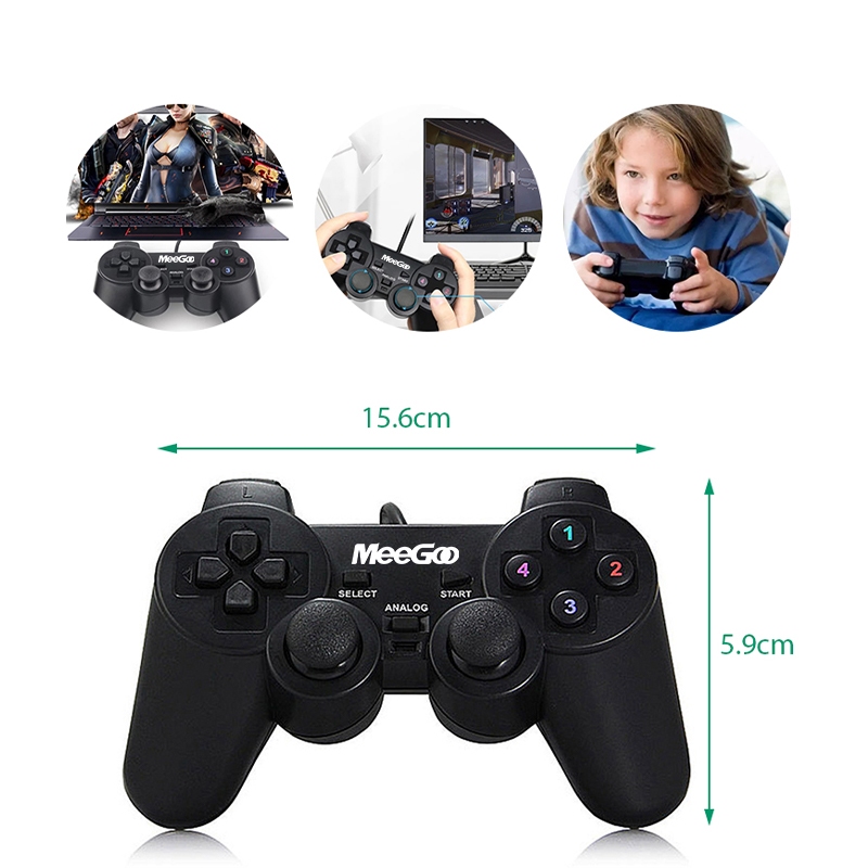MeeGoo จอยสติ๊กเกมแบบมีสาย USB Joy stick จอยเกมส์ คอนโทรลเลอร์ For PC/Windows