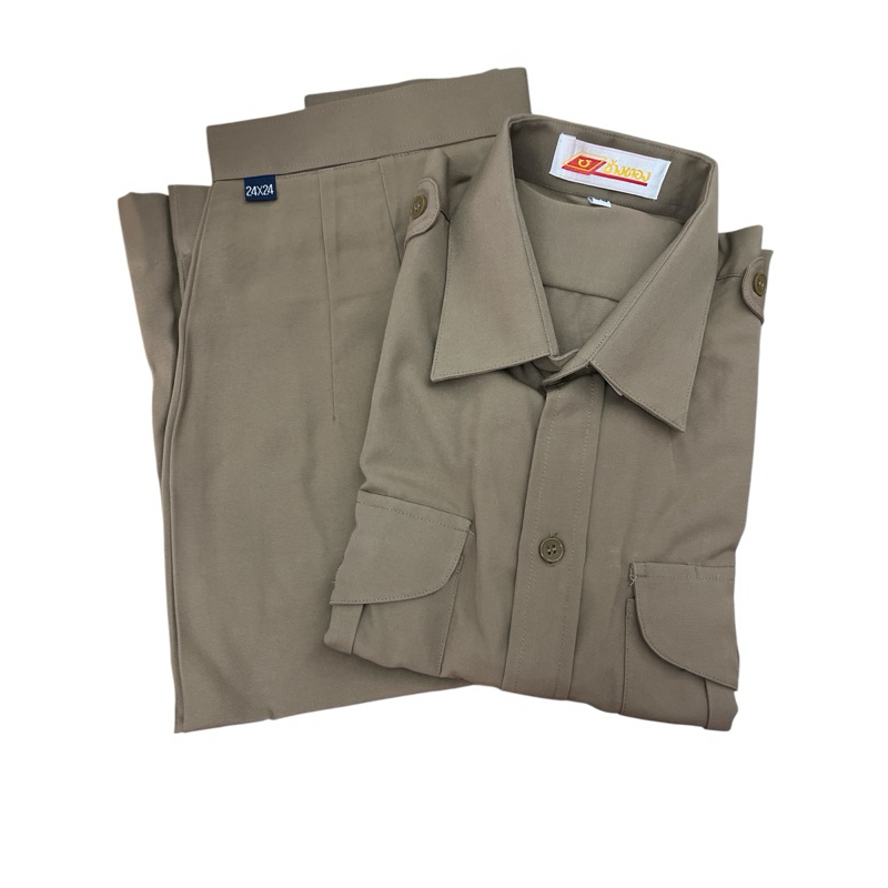 เสื้อลูกเสือ/กระโปรงลูกเสือทรงเอสีเข้ม (อ่านรายละเอียดก่อนสั่ง )