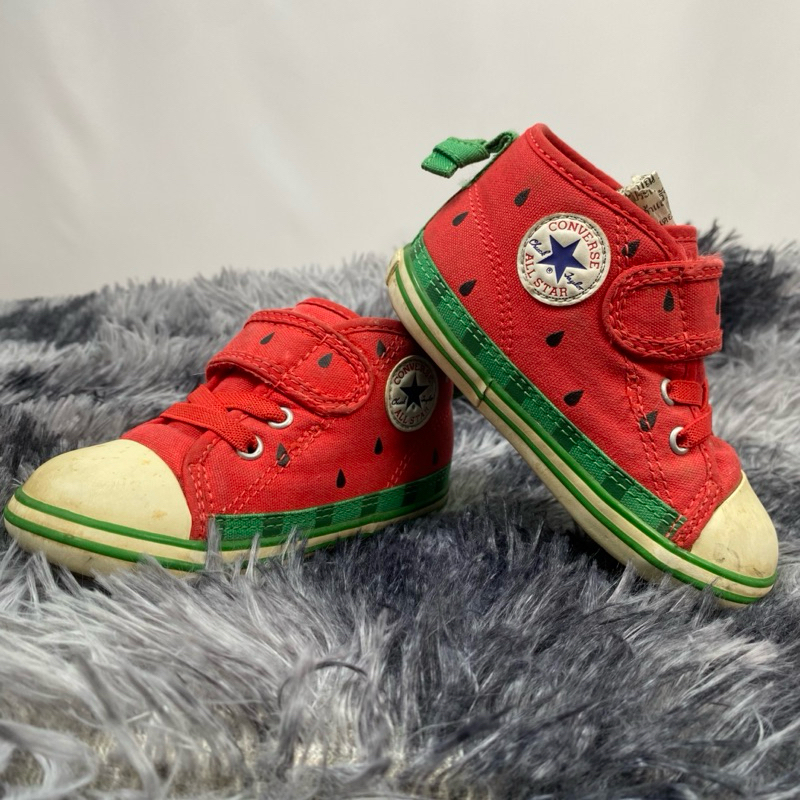 (พร้อมส่ง!!) รองเท้าเด็ก converse แท้ ลายแตงโม (14JPN/7US)