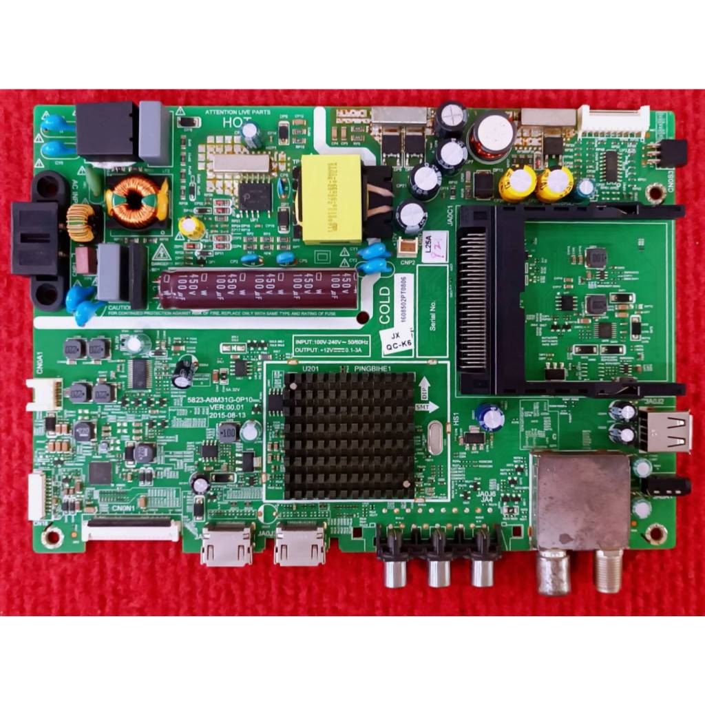 เมนบอร์ดทีวี Coocaa รุ่น 32E3000 , 32E3100 พาสบอร์ด 5823-A6M31G-0P10