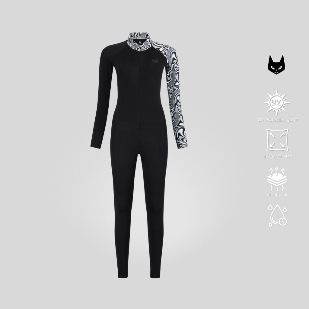 [DarkCat] Bodysuit ชุดOutdoor กันUV ว่ายน้ำ ดำน้ำ ฟรีไดร์ฟ วิ่ง  เทรล รุ่น AERO COOL-Wondrous Marble