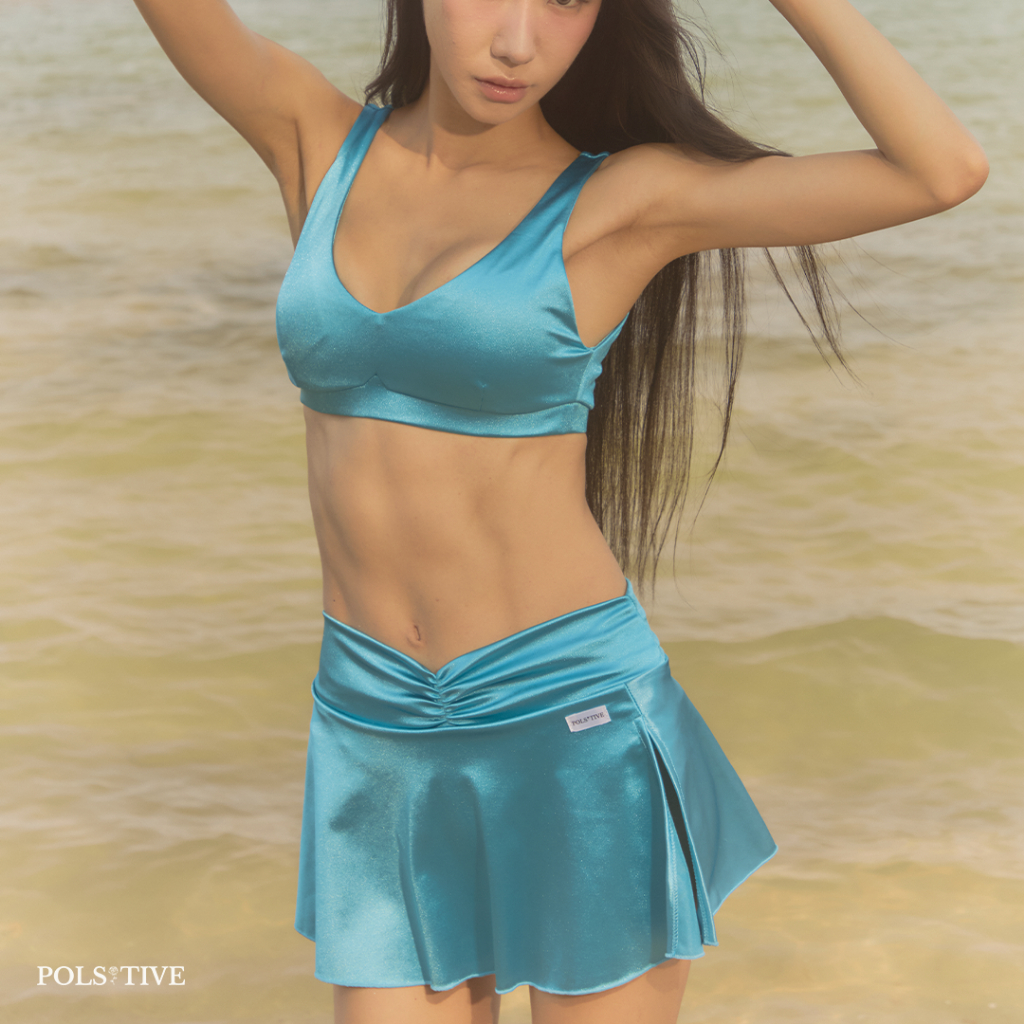 POLSITIVE | SERENE Turquoise | Polewear ชุดโพลแดนซ์ ชุดออกกำลังกาย ชุดว่ายน้ำ โยคะ สปอร์ตบรา ราคา ถูกที่สุด ดีลบีเคเค แกลเลอรีภาพที่ 3