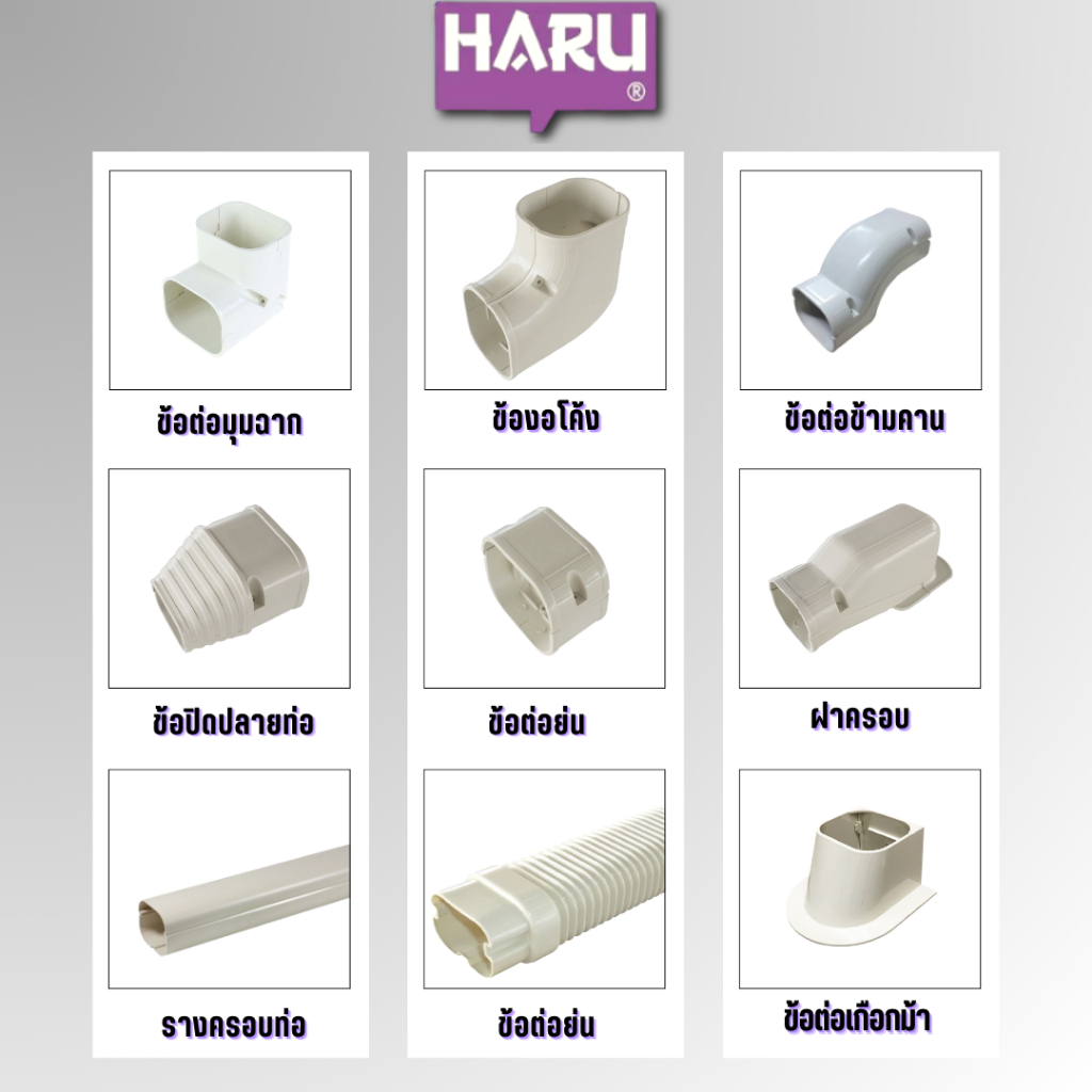 HARU อุปกรณติดตั้งแอร์ ขนาด 75 mm อุปกรณ์ติดตั้งแอร์ ราคาถูก