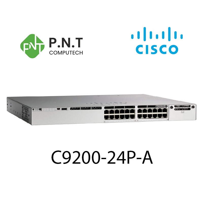 Cisco Catalyst 9200L 24-port PoE+, 4 x 1G, Network Advantage Switch (C9200L-24T-4G-A)