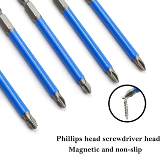 7 ชิ้นไขควงชุด Bit,แม่เหล็ก Anti-Slip ไขควงเจาะบิต,PH2 มาตรฐาน Phillips Bits ชุด 25 มม.-150 มม