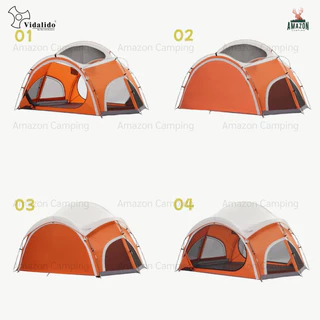 Vidalido เต็นท์ Rising Cloud Tent เต็นท์ประกอบทรงโดม กันน้ำ กันแดดได้อย่างดี เหมาะสำหรับ 3-6 คน