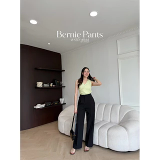SRN-25 | Bernie Pants กางเกงทรงกระบอกกลาง กระดุมปั๊ม (XS-3XL)