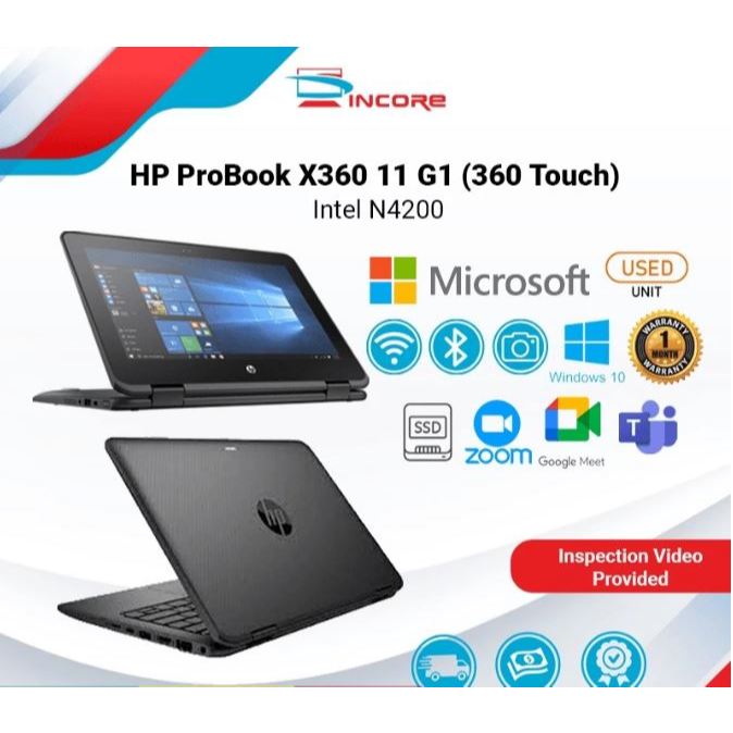 HP ProBook X360 11 G1 G2 G3 (360 Touch) - Intel N4000 / 4GB 8GB DDR3 RAM / 128 60GB NVME SSD 2 in 1 