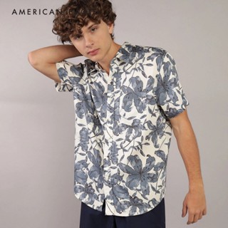 American Eagle Poolside Tropical Button-Up Shirt เสื้อเชิ้ต …