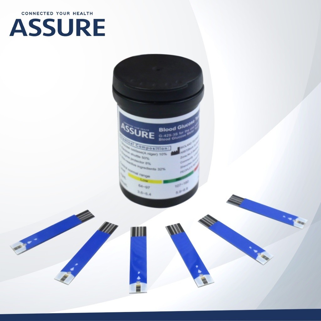 [หมดอายุ เดือน 11 ปี 2026] Assure แอสชัวร์ แผ่นตรวจน้ำตาลในเลือด สำหรับเครื่องตรวจยี่ห้อ Assure เท่านั้น - รูปที่ 2