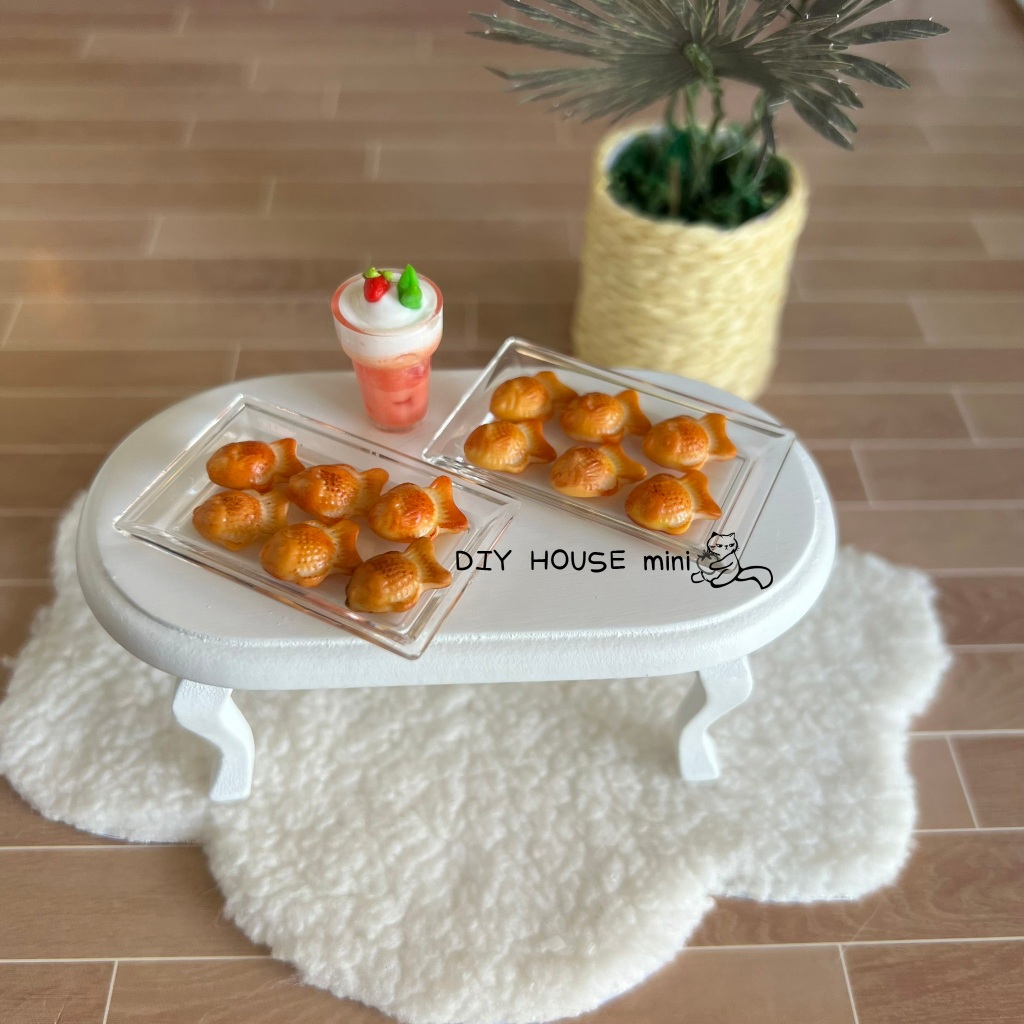( S ) ขนมปลาไทยากิจิ๋ว ขนมดินปั้นจิ๋ว #ของจิ๋ว #miniature
