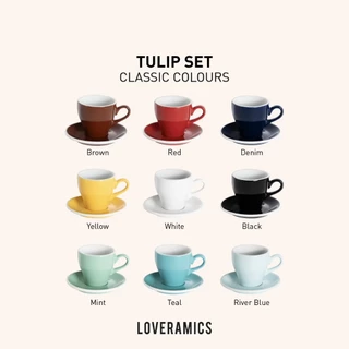 Loveramics ชุดแก้วกาแฟเซรามิค รุ่น Tulip Set (Cup & Saucer)