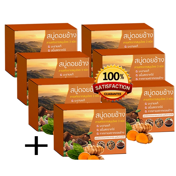 DoiChang (ของแท้) สบู่ดอยช้าง สบู่ทำความสะอาดผิวกาย ขนาด50 กรัม 7 ก้อน