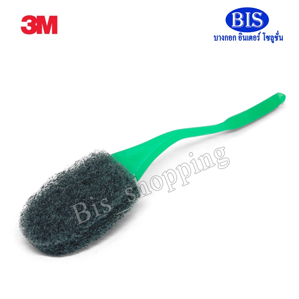 สก๊อตช์-ไบรต์ 3M แปรงขัดโถสุขภัณฑ์ สีเขียว รุ่น หัวไม้ขีด - รูปที่ 2