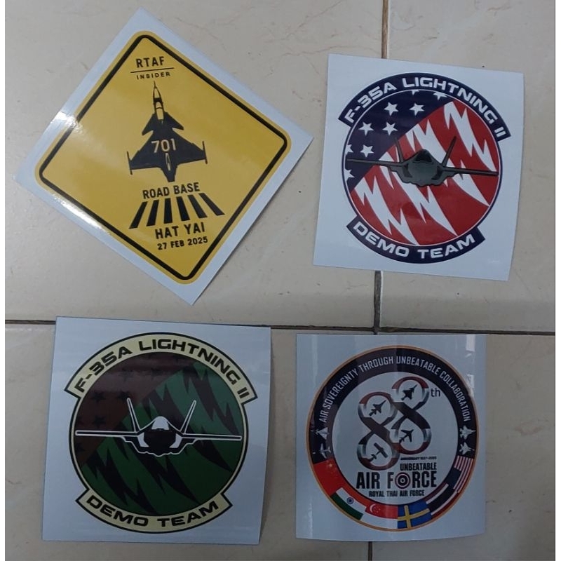 สติ๊กเกอร์ AIR SOVEREIGNTY THROUGH UNBEATABLE COLLABORATI 88 th ANNIVERSARY 1937-2025 88 ปี กองทัพอา