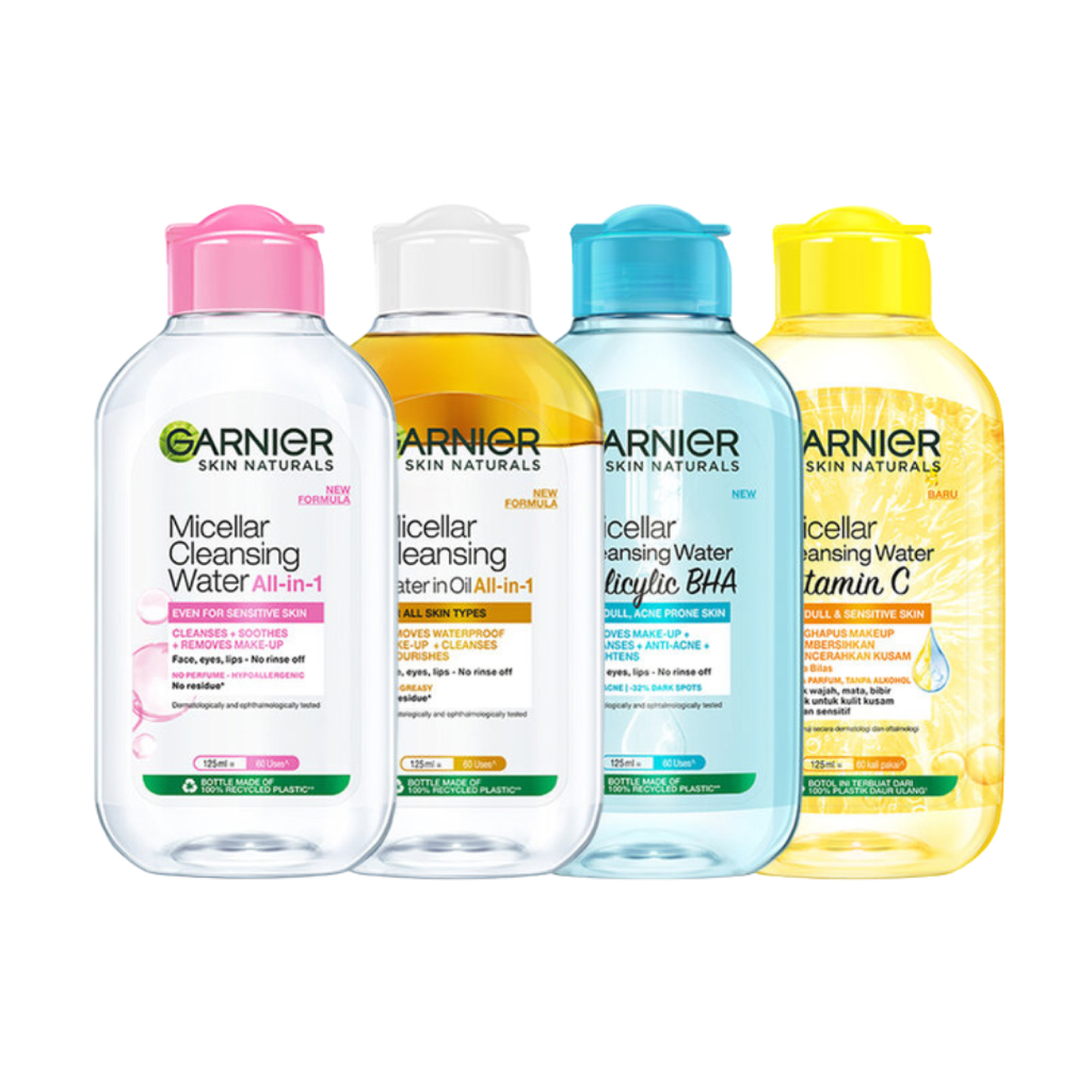 Garnier Skin Naturals Micellar Cleansing Water 125ml การ์นิเย่ คลีนซิ่ง วอเตอร์ 125 ml.