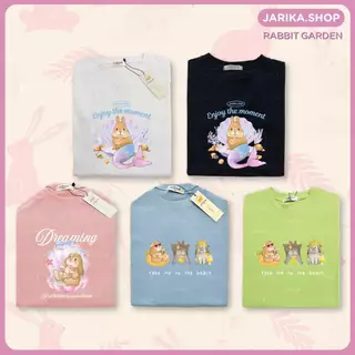 Jarikashop - เสื้อยืดลาย Rabbit garden ( งานป้าย.. Jarika ) ( จ165 ) (1/1)