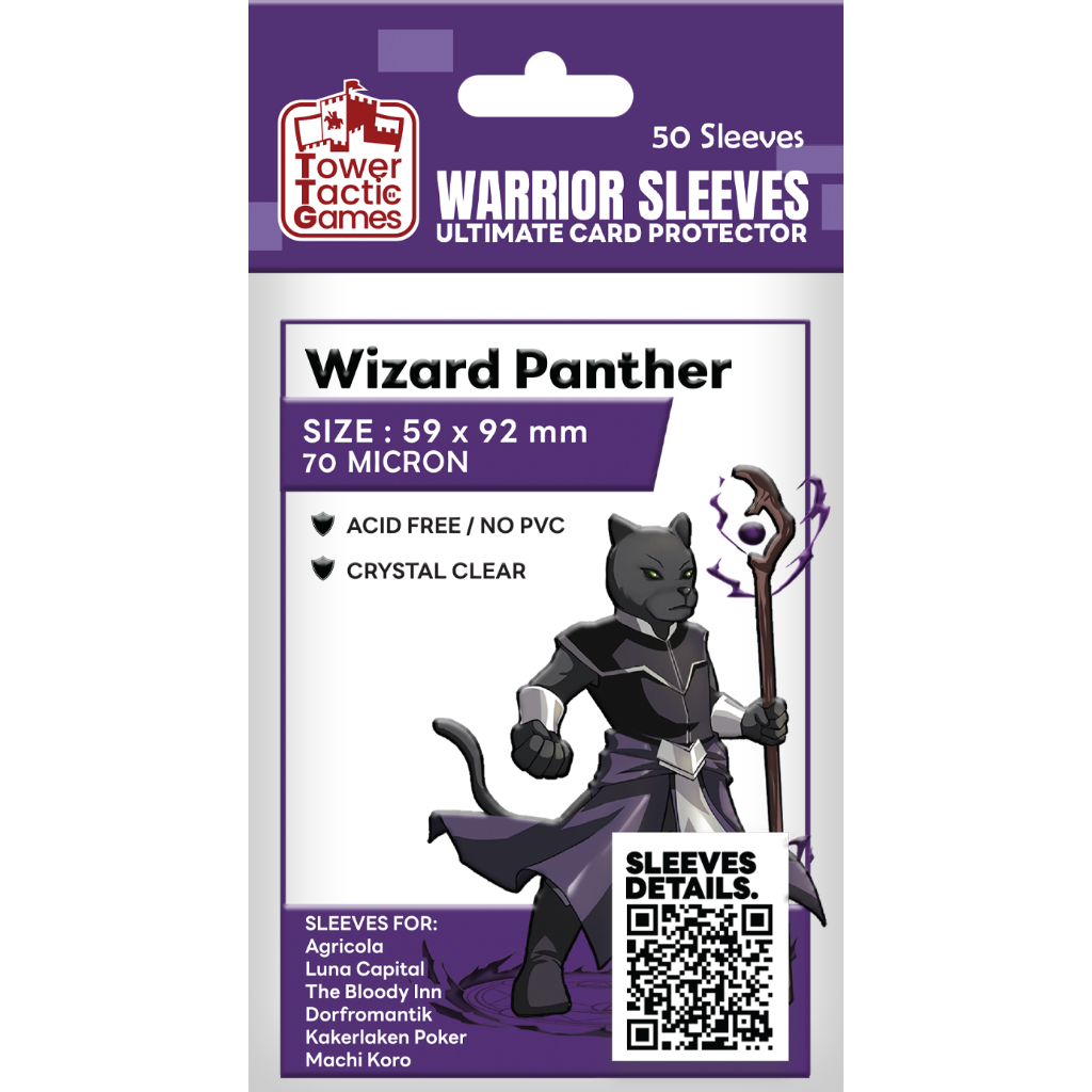SLEEVES ซองใส่การ์ด ซองการ์ด WARRIOR SLEEVES FOR BOARDGAME&CARDGAME - TOWER TACTIC GAMES บอร์ดเกม/การ์ดเกม