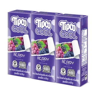 TIPCO Cool เบอร์รี่มิกซ์ ผสมน้ำผลไม้รวม 40% ขนาด 180 มล. แพ็ก X3 กล่อง