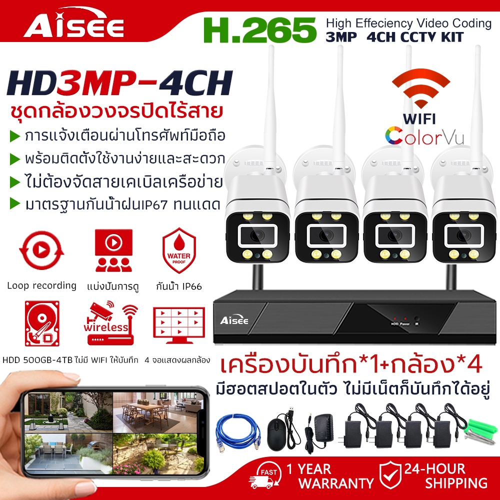 CORRINE. ชุดกล้องวงจรปิดไร้สาย FOFO KIT 8CH/4CH FHD 1080P CCTV WiFi/Wireless 5G KIT - 3.0 MP 3 ล้านพิกเซล APP ราคาพิเศษ