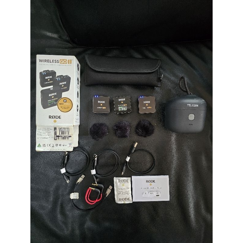 มือสองภาพนางฟ้า RODE Wireless Go II ไมค์ไวล์เลส ไมโครโฟนไร้สายพกพาชุดไมค์ไร้สายติดกล้องไมค์คู่ 2 ตัว