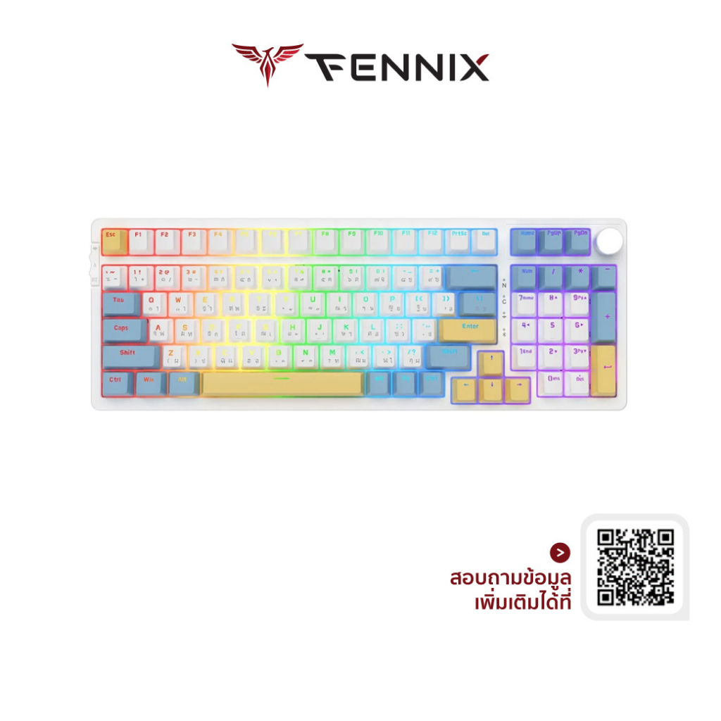 AJAZZ KEYBOARD รุ่น AK992 Tri-Mod RGB รับประกันศูนย์ไทย 1 ปี