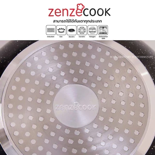M KITCHEN กระทะ หม้อ กระทะเทฟล่อน กระทะเคลือบหินอ่อน Zezecook ใช้ได้ทุกเตา (A1)